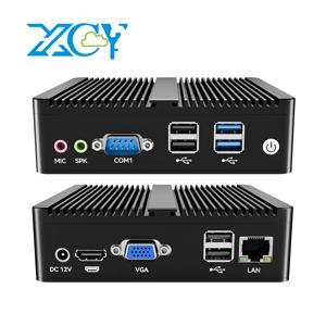 팬리스 미니 PC 인텔 셀러론 N2815 프로세서 RS232 시리얼 포트 기가비트 이더넷 300M 와이파이 윈도우 7/10 리눅스 HDMI VGA 6xUSB