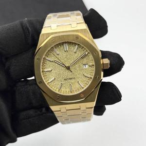 자체 제작 NH35 무브먼트 시계 모드 41mm 사파이어 글래스 세이코 NH35 무브먼트 호환 녹색 발광 반짝이는 황금빛 31.8mm 다이얼