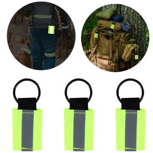 6개 반사 스트랩 안전 반사판 펜던트 키 체인 반사 키체인 야간 사이클링 가방 펜던트용 안전 마커