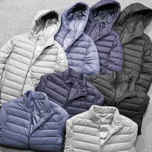 남성용 겨울 경량 다운 코튼 재킷 짧고 루즈한 초박형 스포츠 아우터웨어 청년 패션 캐주얼 지퍼 클로저 솔리드 컬러