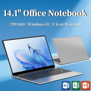 LENO 14.1인치 노트북 윈도우 11 16GB 램 2TB SSD 인텔 N3700 울트라 슬림 노트북 게이머 1920*1080 디스플레이 오피스 학습용 컴퓨터 PC