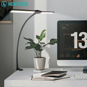 눈 보호 조광 가능 LED 책상 램프(클램프 스윙 암 포함) 3가지 색상 모드 10 무단계 조광 가능 LED테이블 조명 유연한 구즈넥