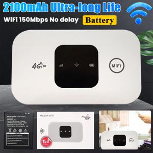 SIM 카드 슬롯이 있는 무선 모바일 핫스팟, 4G Lte 라우터, Wifi 2100mAh, 포켓 와이파이, 야외, 가정, 사무실, 여행용 150Mbps