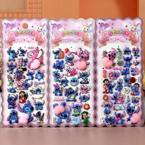 디즈니 스티치 부드러운 핀치형 해피 버톡스 스티커 어린이용 스트레스 해소 3D 버블 스티커 폰 케이스 장식 스티커