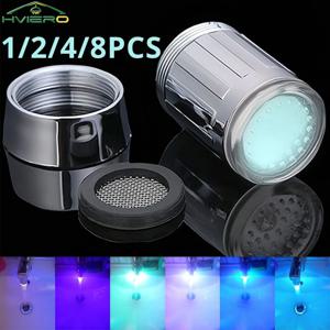 LED 수도꼭지 스트리밍 램프, 7 색 가변 조명, 샤워 압력 센서, 욕실 온도, 주방 장식 액세서리 색상