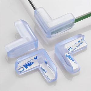 아기 유아 유리 Teapoy 부드러운 직각 코너 가드 안전 가장자리 패드에 대 한 2 개/몫 투명 테이블 코너 보호대