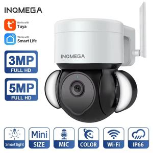 INQMEGA 5MP TUYA 카메라 스마트 클라우드 비디오 감시 카메라 야외 WIFI 자동 추적 Google 홈 Alexa 카메라 CCTV PTZ 캠