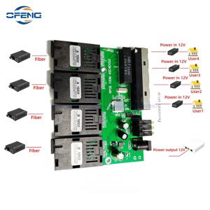 10/100M 역방향 POE 고속 이더넷 파이버 스위치 4F2E/4F4E 출력 12V 광 미디어 컨버터 이더넷 SC PCBA placa 메트로 보드