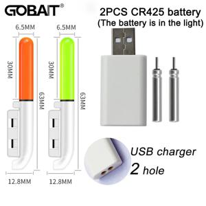 낚시 전자 막대 스틱 플래시 라이트 CR425 3.6V 리튬 배터리 LED 이동식 USB 충전 방수 야간 태클 빛나는