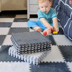 1-10 PCS 플러시 폼 바닥 매트 카펫 광장 폼 바닥 매트 침실 유치원 놀이터에 대한 푹신한 연동 바닥 타일