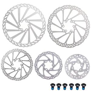 MTB 자전거 브레이크 로터 120 140 160 180 203mm 6인치 스테인리스 스틸 유압 브레이크 로터 MTB 로드 바이크 디스크 브레이크 (T25 볼트 포함)