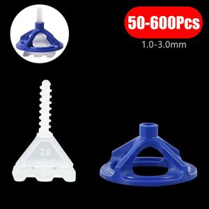 50-600pcs 나선형 세라믹 타일 레벨링 시스템 타일 레벨러 스페이서 베이스 플레이트 타일 누워 벽 바닥 고정 건설 도구