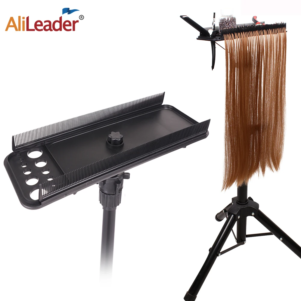 양면 치아 익스텐션 디스플레이 트레이, 다기능 헤어 트레이, 가발 스탠드, 쉬운 배치 살롱 미용 스타일링 도구