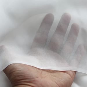 1 미터 투명 흰색 실크 Viscose Chiifon 패브릭 8mm 패션 페인팅 공예 직물 DIY 실크 매력 웨딩 장식 공예품
