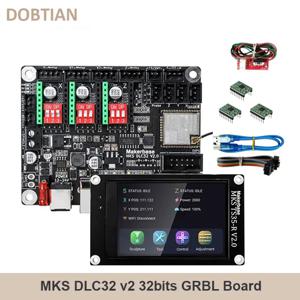 Grbl 32 비트 CNC 쉴드 컨트롤러 ESP32 WIFI MKS DLC32 V2.1 오프라인 제어 보드 TS24 터치 스크린 CNC 조각 기계