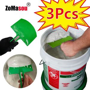 1/3Pc 곡선 버킷 특종 퍼티 나이프 스크레이퍼 스패클 페인트 마른 벽에서 나온 마무리 석고 긁기 데칼 패치 건설 도구