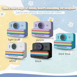 2.8 인치 화면 즉석 인쇄 장난감 카메라, 32GB SD 카드, 인쇄 용지 3 롤, 휴대용 고화질 카메라