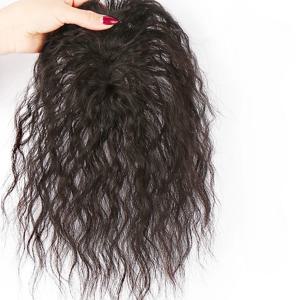 인간의 머리카락 곱슬 헤어피스 자연 색상/다크 브라운 탈모 및 희귀 볼륨에 적합 여성 헤어 피스 8x12cm 12x12cm