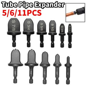 5/6/11PCS 튜브 파이프 확장기 구리 튜브 육각 섕크 파이프 확장기 에어컨 파이프 플레어 인계 수리 도구