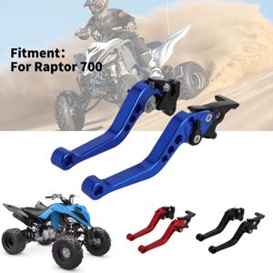 오토바이 클러치 및 브레이크 레버 세트 조절 가능한 핸들 야마하 랩터 700 블랙 CNC 6061-T6 알루미늄 액세서리