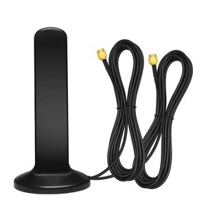 2X2 MIMO 4G LTE 5G 안테나 12dBi 듀얼 SMA Male/TS9/CRC9 커넥터 마그네틱 베이스 600-6000MHz 옴니 방수 패들 안테나