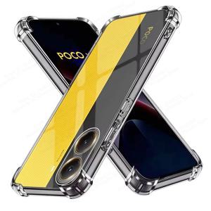 Poco X6 X7 Pro 충격 방지 투명 실리콘 소프트 백 케이스 Poco X6 X7 전화 케이스 커버