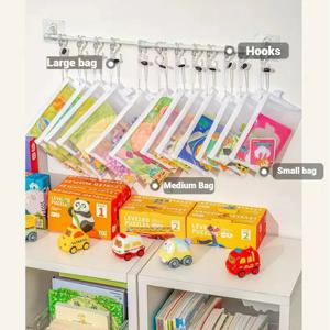 8pcs 지퍼 메쉬 가방, 3 크기, 지퍼 메쉬 가방, 방수 투명 여행 가방, 지퍼가 달린 사무용품 문서 가방