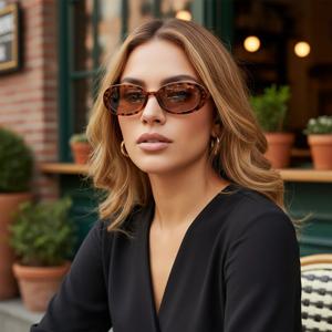 빈티지 타원형 선글라스 여성 럭셔리 브랜드 디자이너 작은 타원형 선글라스 레트로 블랙 레드 안경 숙녀 고글 UV400 안경