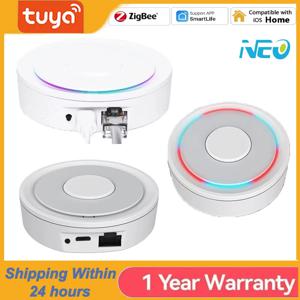 Tuya 스마트 ZigBee 무선/유선 게이트웨이 허브 브리지 원격 연결 장치 WiFi 중앙 제어 호스트는 Smart Life APP와 함께 작동합니다.