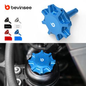 BEVINSEE 파워 스티어링 리저버 캡  for BMW N54 N55 E90 E91 E92 E93 E93 E36 E46 M3 E39 E60 E87 X1 X3 X5 E53 Z4 325i 328i 330i 335i 525i 528i 530i