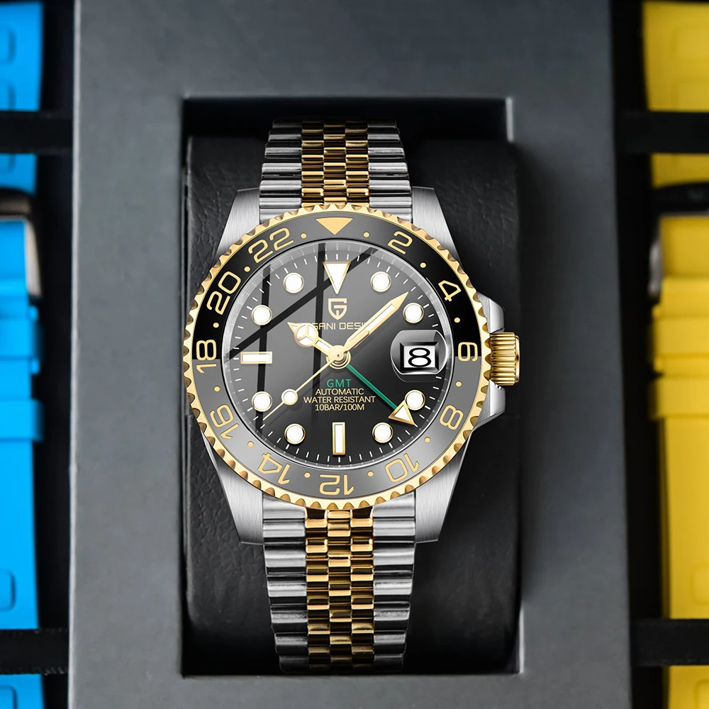 새로운 파가니 디자인 최고급 시계 8215 스포츠 기계식 오토매틱 시계 방수 스테인리스 스틸 사파이어 남성용 시계