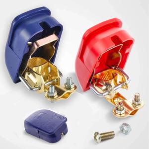 배터리 터미널 커넥터 음극 및 양극 1쌍 플레이트 퀵 릴리스 자동차 커넥터 배터리 클램프 상단 포스트 클립