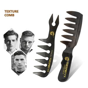 1/2 개/대 플라스틱 넓은 이빨 주름 제거 빗 정전기 방지 컬링 빗 남성용 헤어 스타일 실제 머리 가발 전용 ﻿