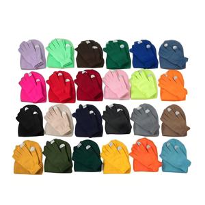 미니멀리스트 멀티 컬러 옵션 터치스크린 장갑과 같은 색상의 모직 모자 세트, 가을과 겨울에 편안하고 따뜻함