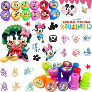 12/24/36Pcs 미키 미니 마우스 스탬프 파티 호의 장난감 Goodie Bag Pinata 필러 어린이 생일 선물 교실 보상 상품