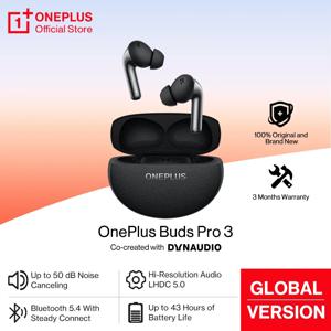 글로벌 버전 OnePlus Buds Pro 3 블루투스 5.4 TWS 이어폰 50dB ANC 노이즈 캔슬링 스페이셜 (원플러스 13, 13R, 12, 12R, Nord 5 호환)