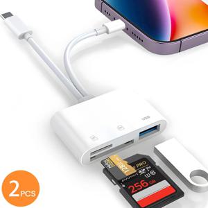 아이폰 아이패드 맥북 삼성 안드로이드 카메라 기타 기기용 5-in-1 USB 3.0 라이트닝 타입 C SD TF 카드 리더 어댑터