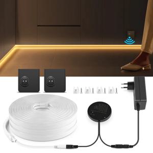 스마트 듀얼 센서 PIR 동작 감지 스위치 DC 24V 네온 LED 스트립 2m 5m 10m 욕실 침실 계단 야간 조명