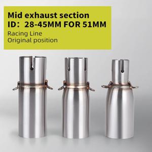 51mm, 오토바이용 범용 중간 연결 파이프, 머플러, 다양한 직경의 범용 사이즈