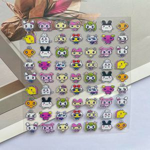 미니 PVC 귀여운 러기지 태그 스티커 DIY 여행가방 노트북 물병 탈부착 가능 방수 색바램 방지 네일 스티커