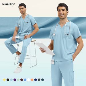 니아힌 애완동물 병원 의사 작업복 스파 유니폼 수술 간호사 액세서리 치과 클리닉 의료 세트 수의사 스크럽 슈트