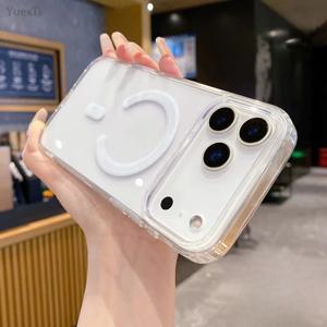 아이폰 17 프로 맥스 16 13 11 15 14 12 17 에어 17프로맥스용 투명 자석 폰 케이스 부드러운 실리콘 충격 방지 커버