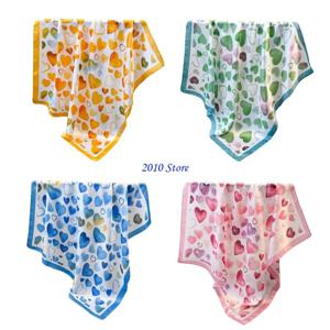 F3MF Foulard Hijab 목 스카프 하트 프린트 손수건 야외 여행 및 스포츠 캐주얼웨어를위한 대형 랩 사용