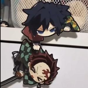 애니메이션 주변 피규어 스탠딩 사인 아크릴 카마도 탄지로 토미오카 기유 스탠드 모델 재미있는 데스크탑 장식 코스프레 소품