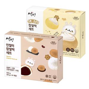 설빙 찹쌀떡 2종 세트 (인절미10개입+생크림10개입)