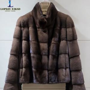 여성용 인조 밍크 모피 코트, O넥 재킷, 엉덩이를 덮는 오버코트, 여성 의류, 두꺼운 따뜻한, 럭셔리, 신상품, 겨울, 2025