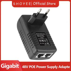 CCTV 보안 감시 POE 전원 공급 장치 어댑터 48V 0.5A EU/US 플러그 인젝터 이더넷 IP 카메라 POE 스위치 NVR 라우터