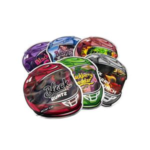 신형 디자인 빈 마일러 백 3.5g 헬멧 모양 스탠드업 포장 파우치 냄새 차단 3.5 패키지 백 지퍼 케이스