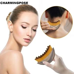 나무 건식 바디 브러시(보관함 포함) - 림프 순환 및 셀룰라이트 마사지 도구 |   홈 스파 각질 제거 스킨케어 키트