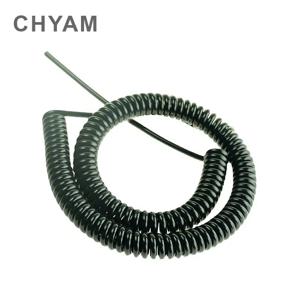 0.2mm2 24AWG 검정색 와이어 스프링 나선형 케이블 멀티 2/3/4/5/6/7/9 코어 핀 전원 코드는 인장 와이어를 연장할 수 있습니다